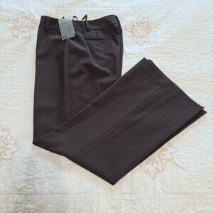 Alfani Petite Brown Pinstripe Pants, Trousers, 6P, NWOT